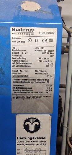 ölheizung buderus s115 - Ölheizung, t